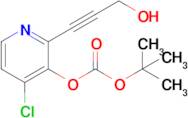 Tert-butyl (4-chloro-2-(3-hydroxyprop-1-yn-1-yl)pyridin-3-yl) carbonate