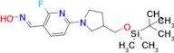 (E)-6-(3-(((tert-butyldimethylsilyl)oxy)methyl)pyrrolidin-1-yl)-2-fluoronicotinaldehyde oxime