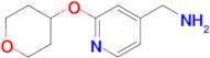 (2-((Tetrahydro-2H-pyran-4-yl)oxy)pyridin-4-yl)methanamine