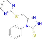 4-phenyl-3-[(pyrimidin-2-ylsulfanyl)methyl]-4,5-dihydro-1H-1,2,4-triazole-5-thione