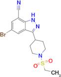 5-bromo-3-[1-(ethanesulfonyl)piperidin-4-yl]-1H-indazole-7-carbonitrile