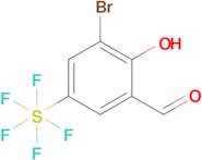 3-Bromo-2-hydroxy-5-(pentafluoro-lambda6-sulfanyl)benzaldehyde