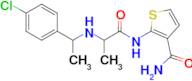 2-(2-((1-(4-Chlorophenyl)ethyl)amino)propanamido)thiophene-3-carboxamide