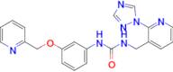 1-((2-(1H-1,2,4-triazol-1-yl)pyridin-3-yl)methyl)-3-(3-(pyridin-2-ylmethoxy)phenyl)urea