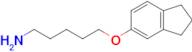 5-((2,3-Dihydro-1H-inden-5-yl)oxy)pentan-1-amine