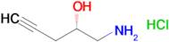 (S)-1-aminopent-4-yn-2-ol hydrochloride