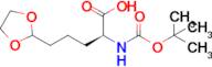 (S)-2-((tert-butoxycarbonyl)amino)-5-(1,3-dioxolan-2-yl)pentanoic acid