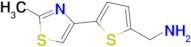 (5-(2-Methylthiazol-4-yl)thiophen-2-yl)methanamine