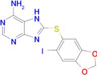 8-[(6-iodo-2H-1,3-benzodioxol-5-yl)sulfanyl]-7H-purin-6-amine