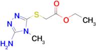 Ethyl 2-((5-amino-4-methyl-4H-1,2,4-triazol-3-yl)thio)acetate