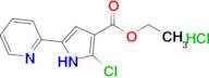 Ethyl 2-chloro-5-(pyridin-2-yl)-1H-pyrrole-3-carboxylate hydrochloride