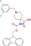 4-((((9H-fluoren-9-yl)methoxy)carbonyl)amino)-1-(3,5-difluorobenzyl)piperidine-4-carboxylic acid