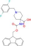 4-((((9H-fluoren-9-yl)methoxy)carbonyl)amino)-1-(2,5-difluorobenzyl)piperidine-4-carboxylic acid