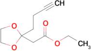 Ethyl 2-(2-(but-3-yn-1-yl)-1,3-dioxolan-2-yl)acetate