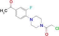 1-(4-(4-Acetyl-2-fluorophenyl)piperazin-1-yl)-2-chloroethan-1-one