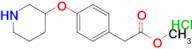 Methyl 2-(4-(piperidin-3-yloxy)phenyl)acetate hydrochloride