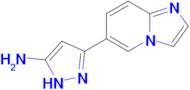 3-{imidazo[1,2-a]pyridin-6-yl}-1H-pyrazol-5-amine