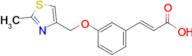 (E)-3-(3-((2-methylthiazol-4-yl)methoxy)phenyl)acrylic acid