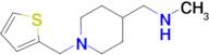 N-methyl-1-(1-(thiophen-2-ylmethyl)piperidin-4-yl)methanamine
