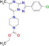 Ethyl 4-(2-(4-chlorophenyl)-5-methyl-[1,2,4]triazolo[1,5-a]pyrimidin-7-yl)piperazine-1-carboxylate