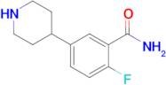 2-Fluoro-5-(piperidin-4-yl)benzamide