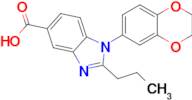 1-(2,3-Dihydrobenzo[b][1,4]dioxin-6-yl)-2-propyl-1H-benzo[d]imidazole-5-carboxylic acid