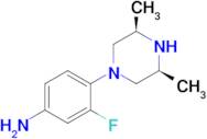 4-((3S,5R)-3,5-dimethylpiperazin-1-yl)-3-fluoroaniline