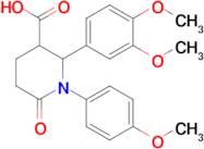 2-(3,4-Dimethoxyphenyl)-1-(4-methoxyphenyl)-6-oxopiperidine-3-carboxylic acid