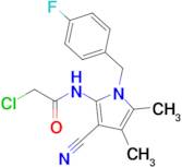 2-Chloro-N-(3-cyano-1-(4-fluorobenzyl)-4,5-dimethyl-1H-pyrrol-2-yl)acetamide