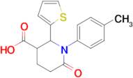 6-Oxo-2-(thiophen-2-yl)-1-(p-tolyl)piperidine-3-carboxylic acid