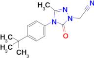 2-(4-(4-(Tert-butyl)phenyl)-3-methyl-5-oxo-4,5-dihydro-1H-1,2,4-triazol-1-yl)acetonitrile