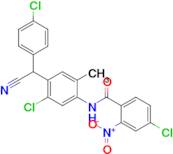 4-Chloro-N-(5-chloro-4-((4-chlorophenyl)(cyano)methyl)-2-methylphenyl)-2-nitrobenzamide