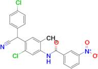 N-(5-chloro-4-((4-chlorophenyl)(cyano)methyl)-2-methylphenyl)-3-nitrobenzamide