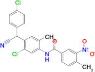 N-(5-chloro-4-((4-chlorophenyl)(cyano)methyl)-2-methylphenyl)-4-methyl-3-nitrobenzamide