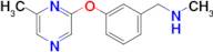 N-methyl-1-(3-((6-methylpyrazin-2-yl)oxy)phenyl)methanamine