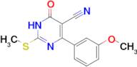 4-(3-Methoxyphenyl)-2-(methylthio)-6-oxo-1,6-dihydropyrimidine-5-carbonitrile