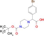 2-(4-Bromophenyl)-2-(4-(tert-butoxycarbonyl)piperazin-1-yl)acetic acid