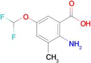 2-Amino-5-(difluoromethoxy)-3-methylbenzoic acid