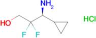 (S)-3-Amino-3-cyclopropyl-2,2-difluoropropan-1-ol hydrochloride