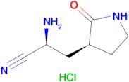 (S)-2-Amino-3-((S)-2-oxopyrrolidin-3-yl)propanenitrile hydrochloride