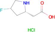 2-((2R,4S)-4-Fluoropyrrolidin-2-yl)acetic acid hydrochloride