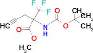 Methyl 2-((tert-butoxycarbonyl)amino)-2-(trifluoromethyl)pent-4-ynoate
