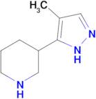 3-(4-methyl-1H-pyrazol-5-yl)piperidine