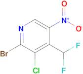 2-Bromo-3-chloro-4-(difluoromethyl)-5-nitropyridine