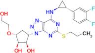 (1R,2R,3S,5R)-3-(7-(((1S,2R)-2-(3,4-difluorophenyl)cyclopropyl)amino)-5-(propylthio)-3H-[1,2,3]tri…