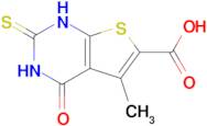 5-Methyl-4-oxo-2-thioxo-1,2,3,4-tetrahydrothieno[2,3-d]pyrimidine-6-carboxylic acid