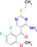 (4-Amino-2-(ethylthio)pyrimidin-5-yl)(2,3-difluoro-6-methoxyphenyl)methanone