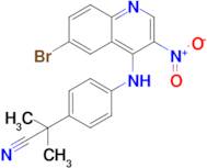 2-(4-((6-Bromo-3-nitroquinolin-4-yl)amino)phenyl)-2-methylpropanenitrile