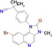 2-[4-(8-Bromo-3-methyl-2-oxo-2,3-dihydroimidazo[4,5-c]quinolin-1-yl)phenyl]-2-methylpropionitrile