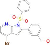 3-(4-Bromo-1-(phenylsulfonyl)-1H-pyrrolo[2,3-b]pyridin-2-yl)benzaldehyde